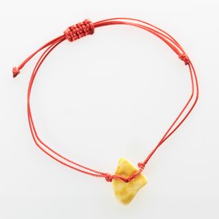 Red String Baltic Amber Bracelet for Adults