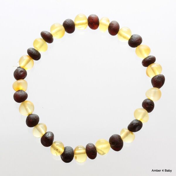 Raw Baltic Amber Stretchy Bracelet for Adults
