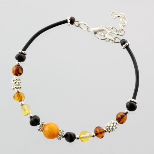 Baltic Amber Bangle Bracelet for Adults