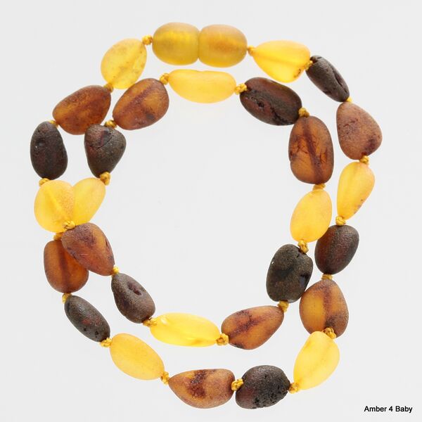 Raw Baltic Amber Teething Necklace for Baby