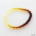 Polished ROUND beads Baltic amber stretchy bracelet
